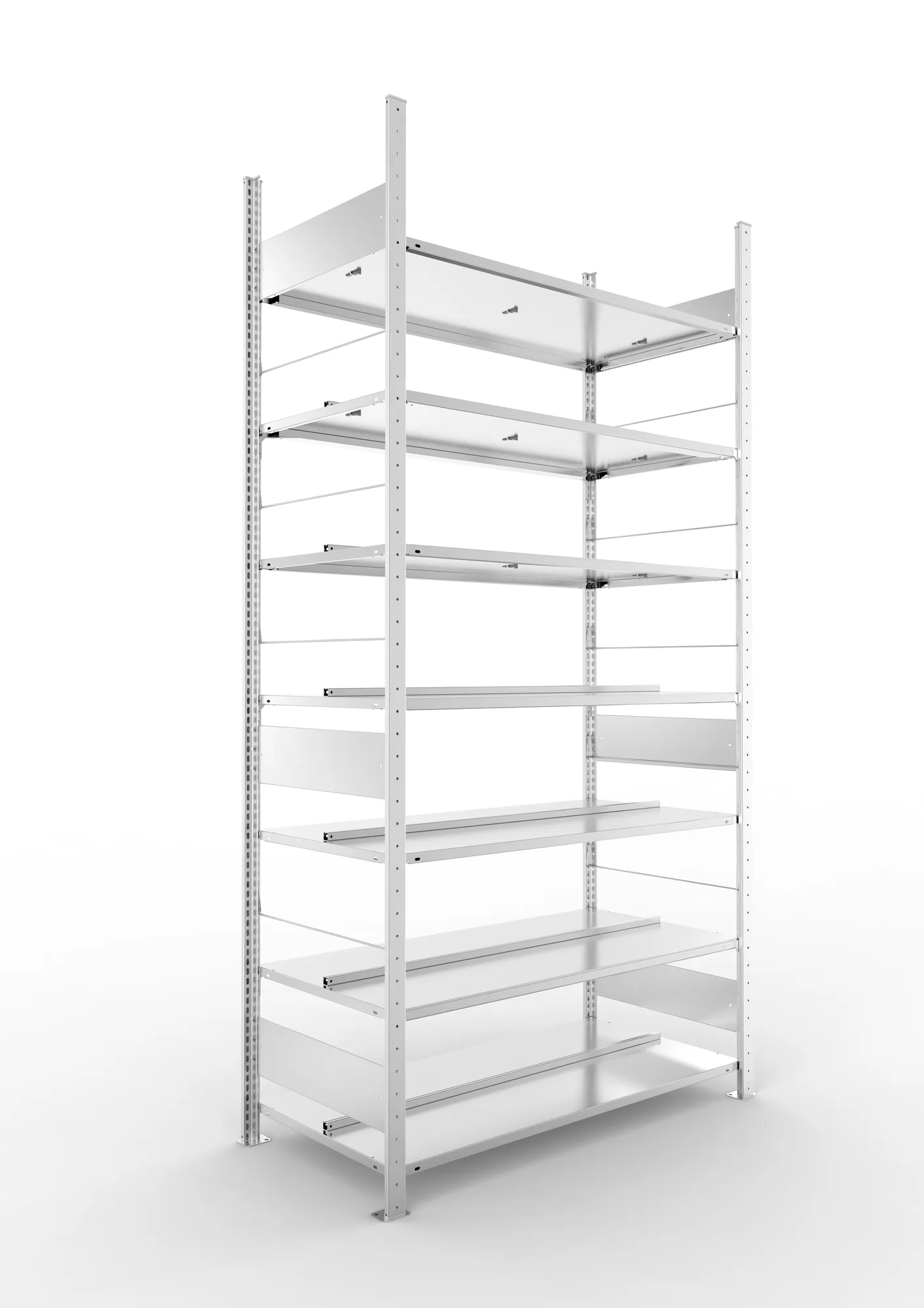 S3 Compact boltless shelv. St 7xshelv. 2500x1250x6 00 galv