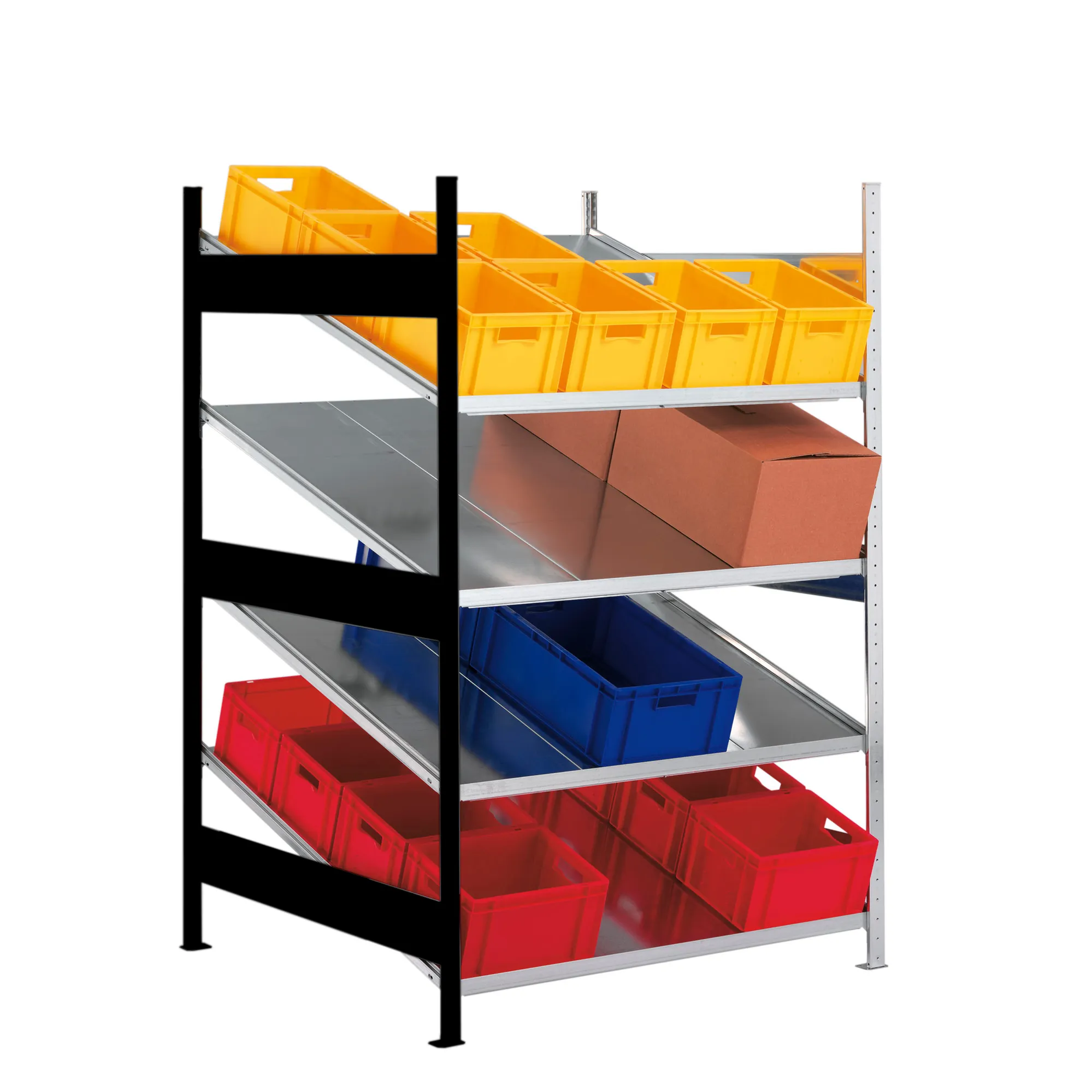 Quick S3 inclined shelf feeder racks Add-on 2000x 1300x1228 pre-galv.