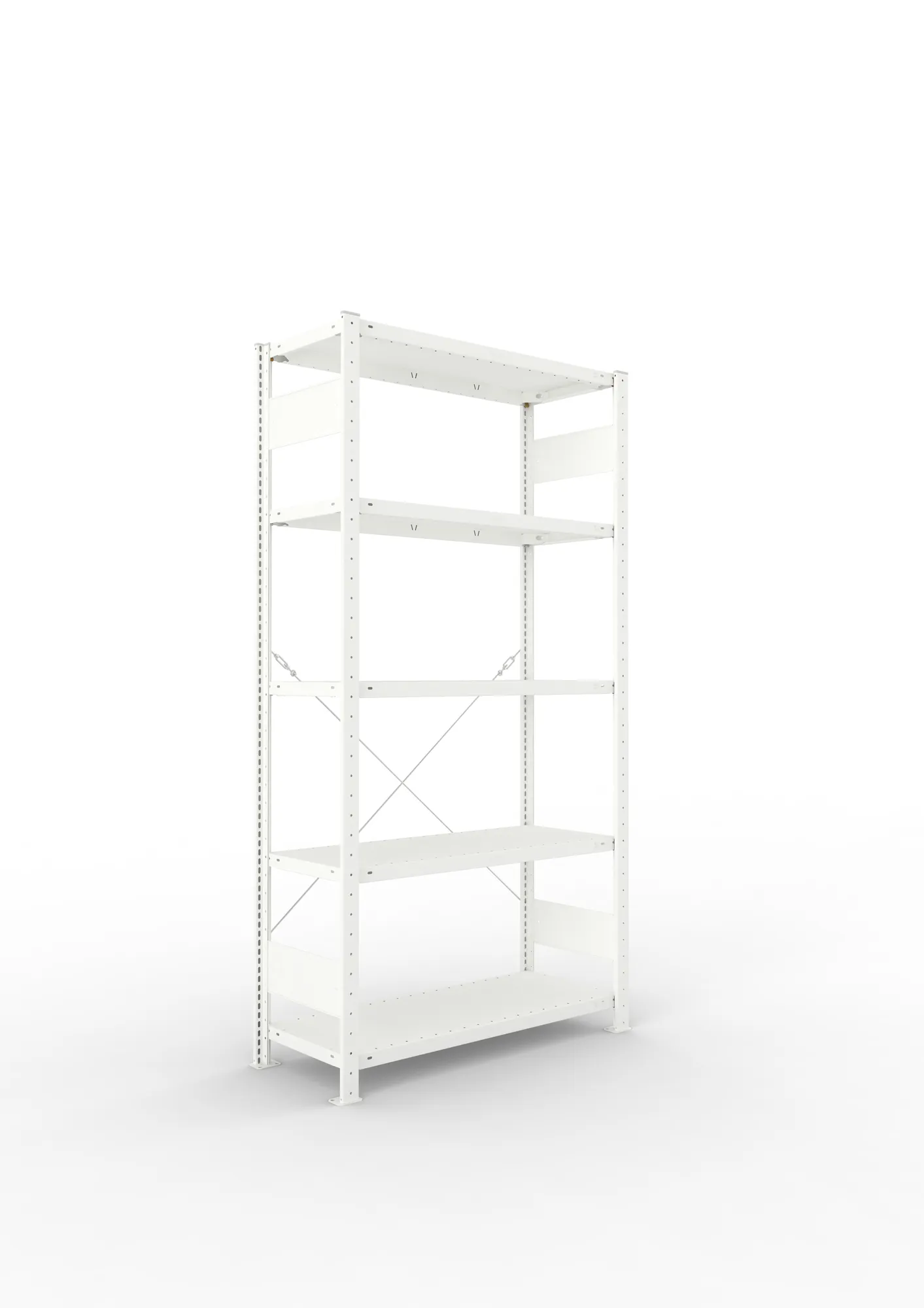 META CLIP | Fachbodenregal | Grundregal | 2000 x 1000 x 400 mm | Fachlast 150 kg | 4+1 Ebenen | RAL 7035