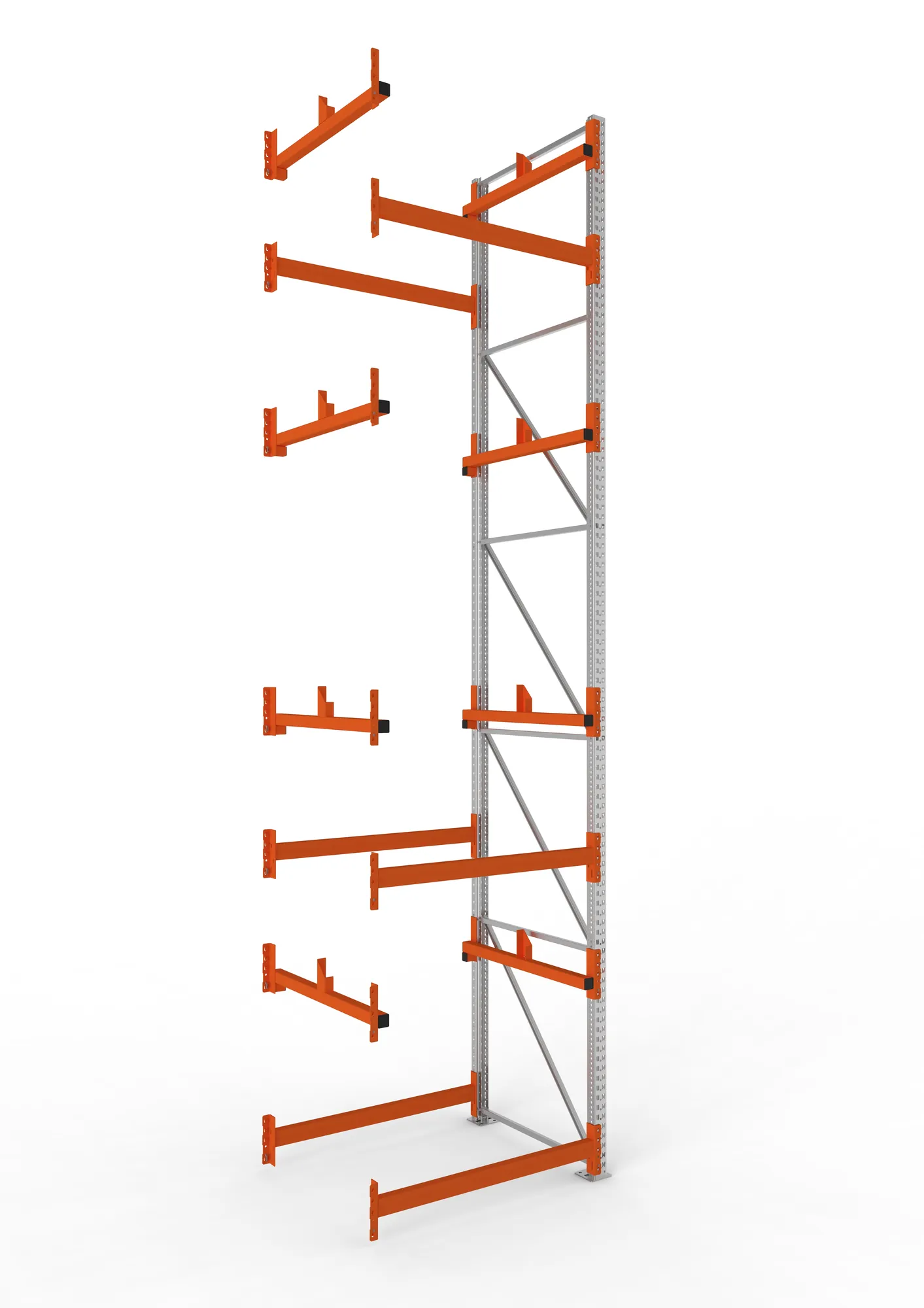 META MULTIPAL | Kabeltrommelregal | Anbauregal | 5500 x 1300 x 1100 mm | Feldlast 5500 kg | 2 Ebenen | Typ 1 | verzinkt