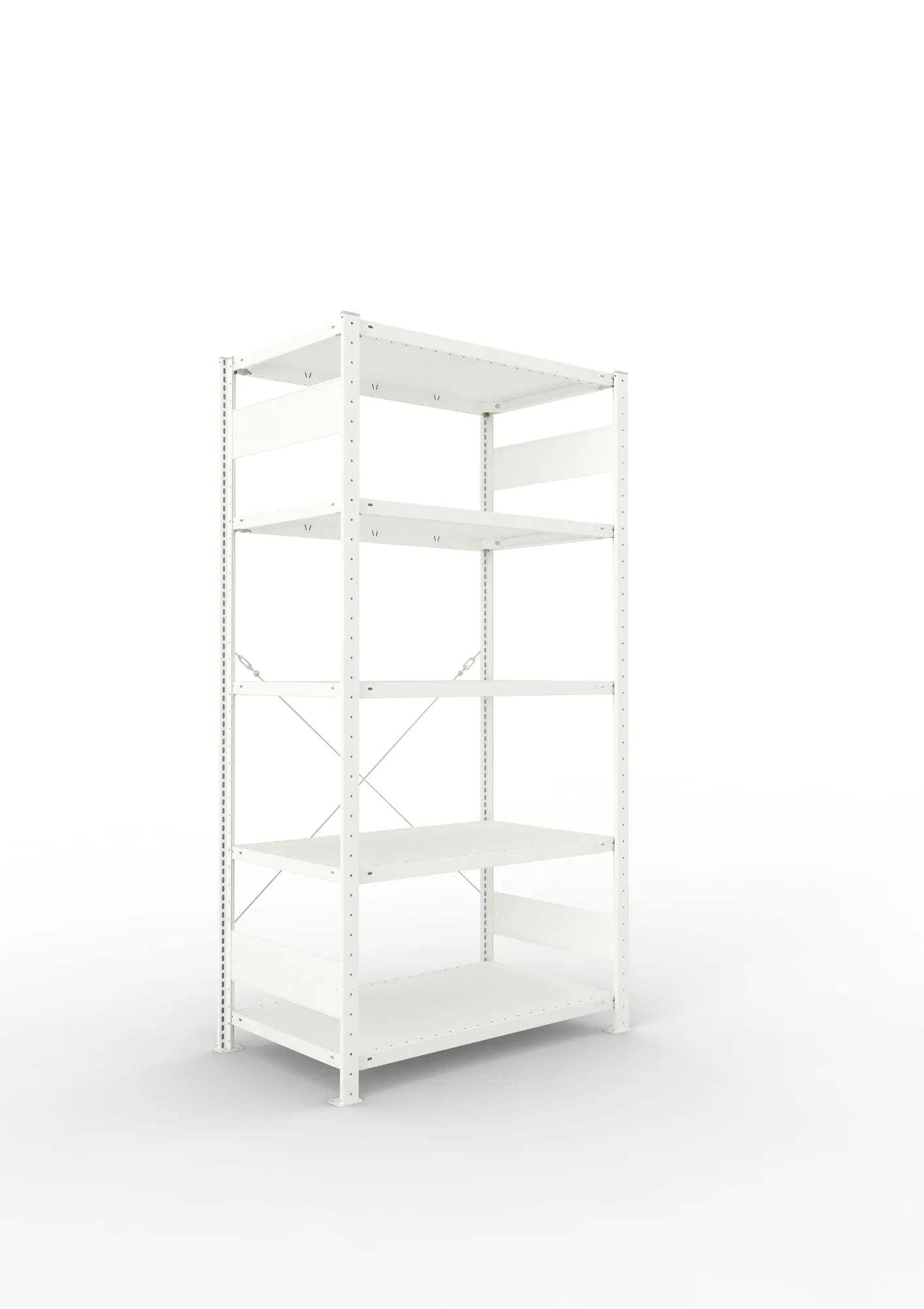 META CLIP | Fachbodenregal | Grundregal | 2000 x 1000 x 600 mm | Fachlast 150 kg | 4+1 Ebenen | RAL 7035