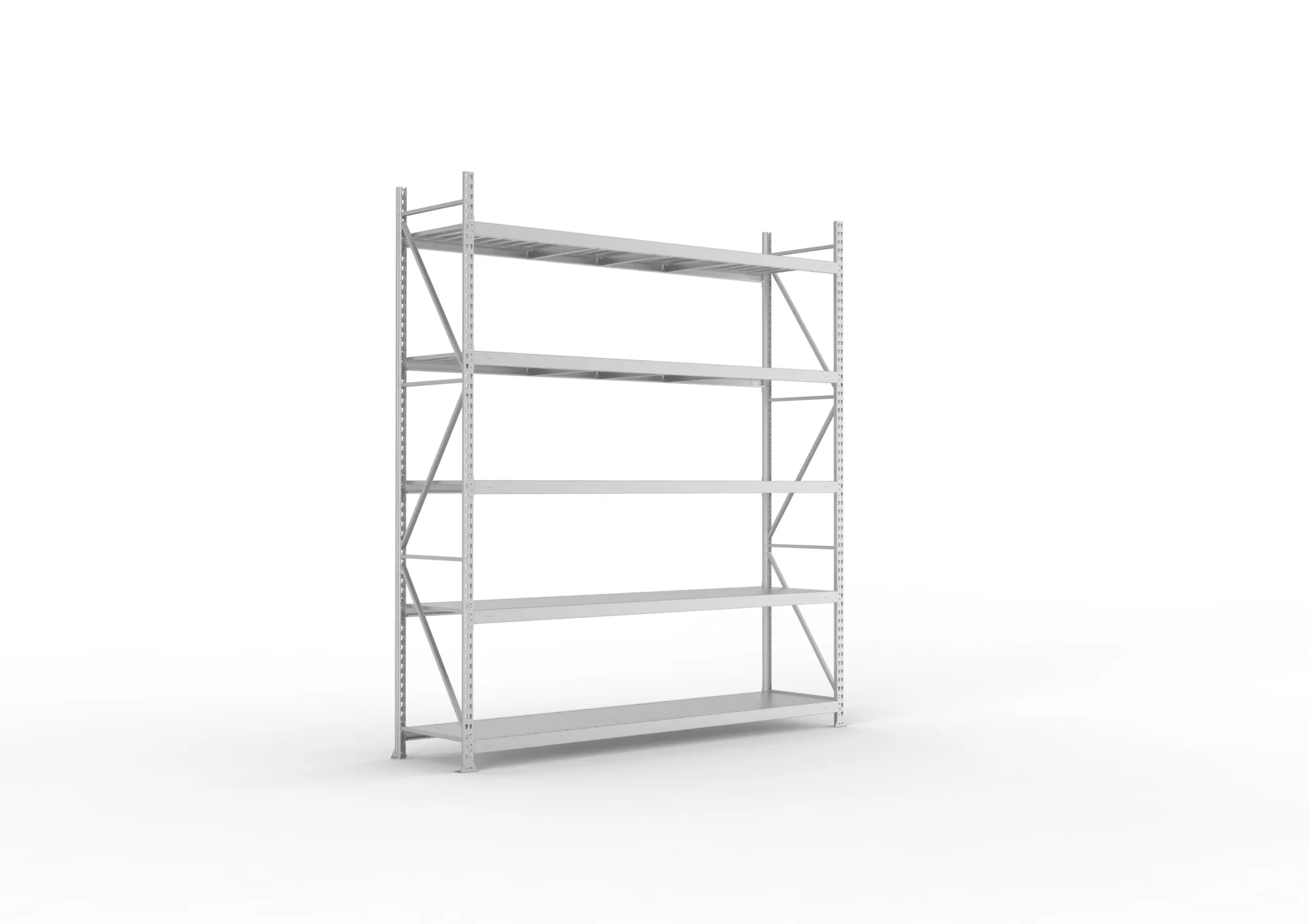 META MINI-RACK Weitspannregal | Grundregal | 3000 x 2600 x 650 mm | Fachlast 490 kg | Stahlpaneelböden | 5 Ebenen