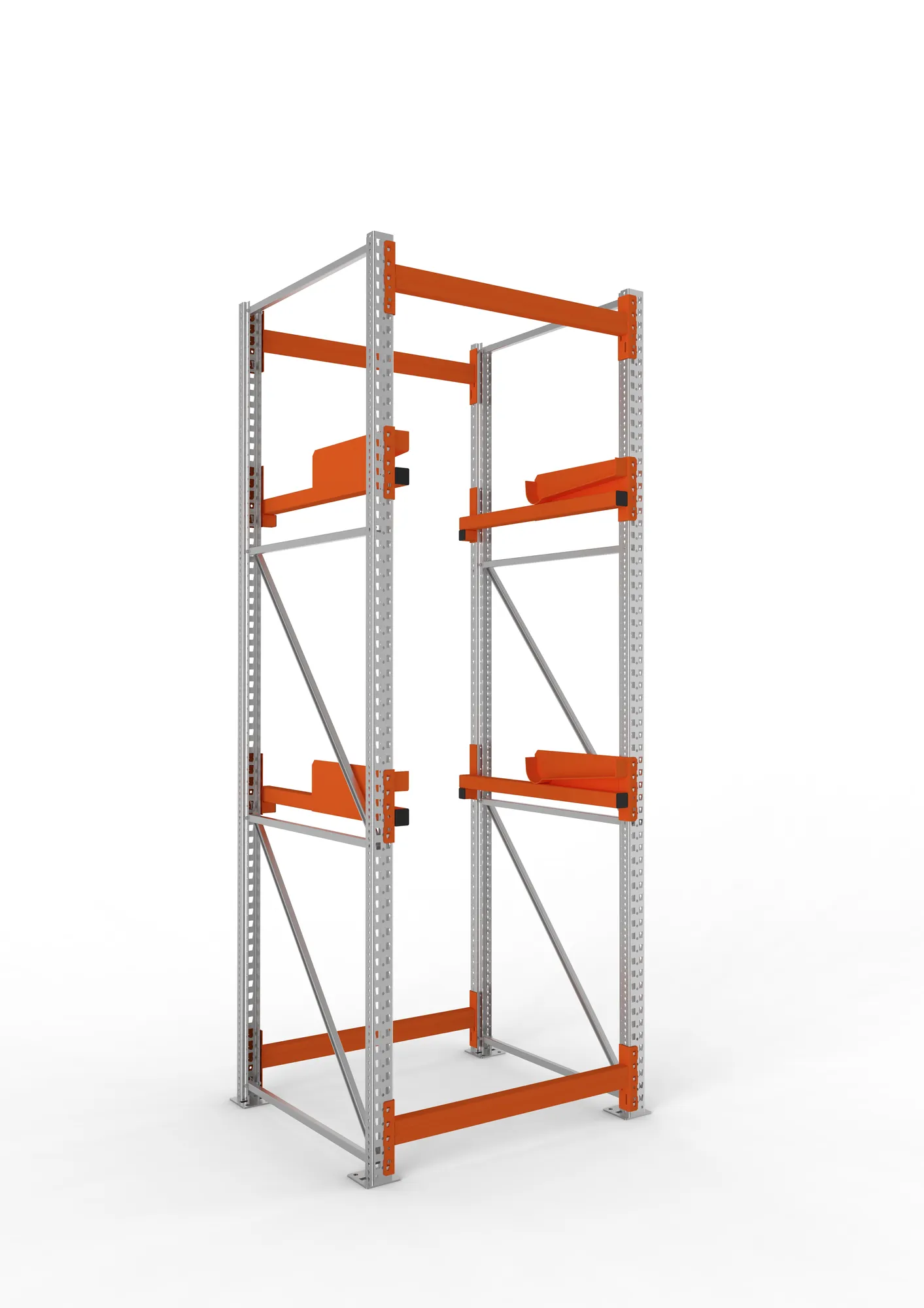 META MULTIPAL | Kabeltrommelregal | Grundregal | 3300 x 1100 x 1100 mm | Feldlast 4000 kg | 2 Ebenen | Typ 2 | verzinkt