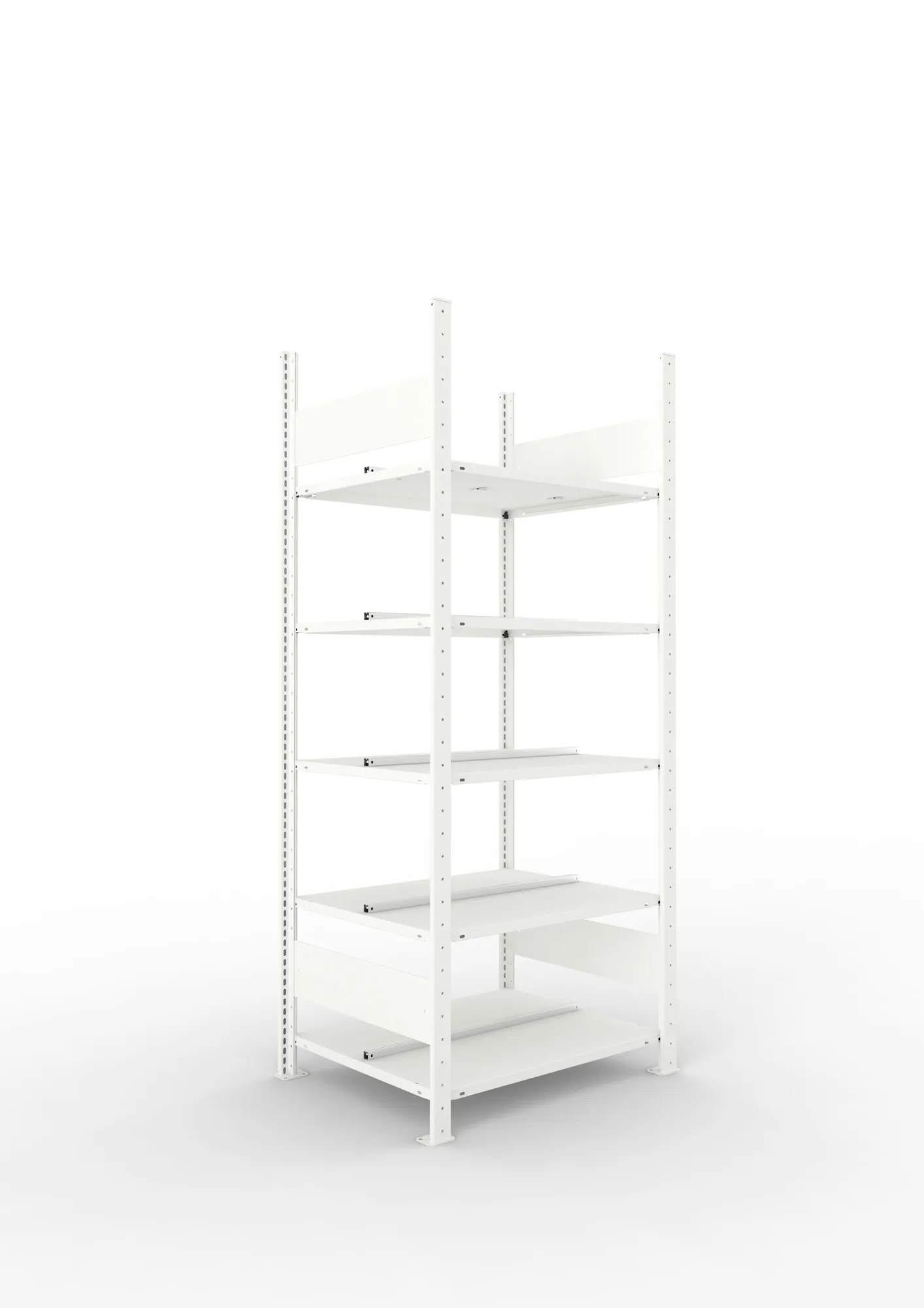 Compact boltless shelv. St 5xshelv. 1850x750x600 RAL7035