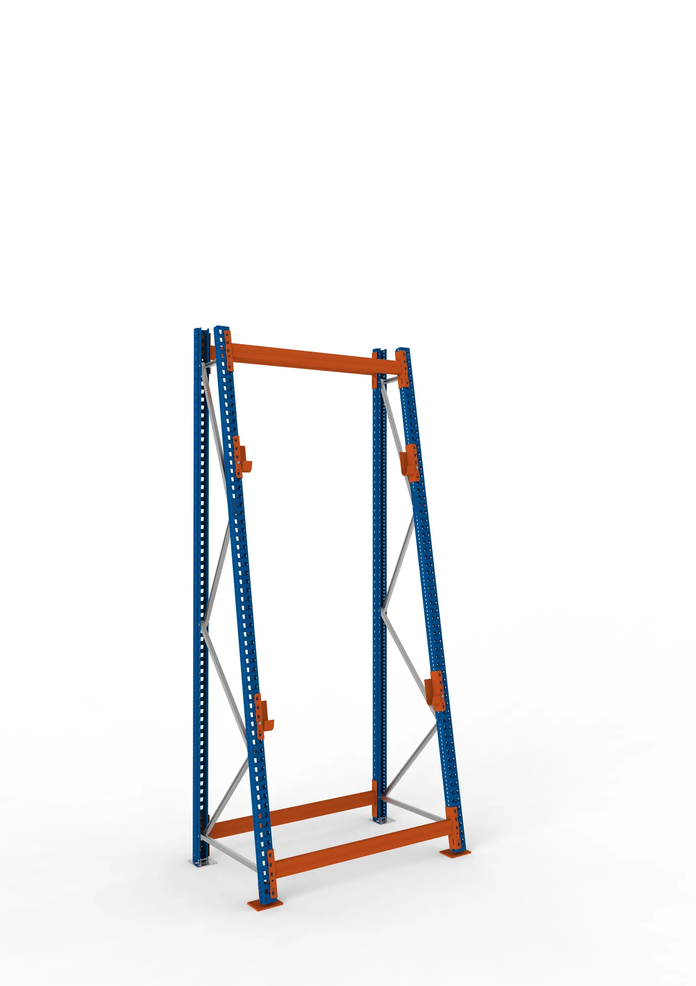 META MULTIPAL | Kabeltrommelregal | Grundregal | 3300 x 1300 x 900 mm | Feldlast 1500 kg | 2 Ebenen | Typ 3/A-Ständer | RAL 5010