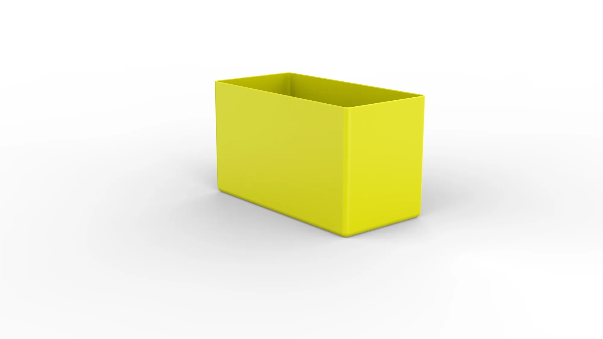 Quick drawer plastic inset box 2 - 54X108x63 yellow
