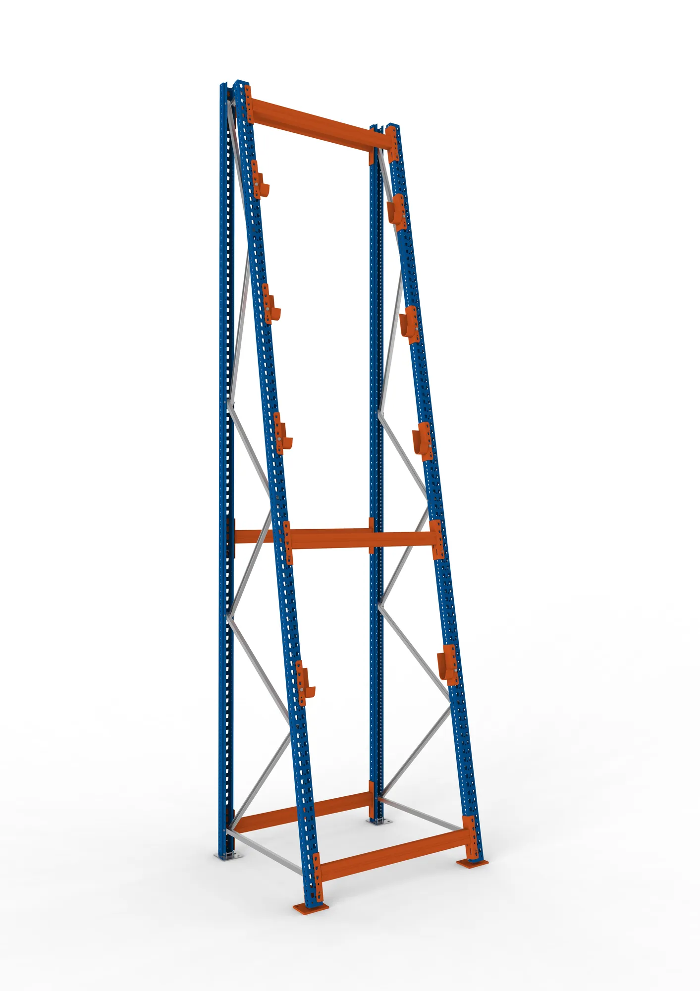 META MULTIPAL | Kabeltrommelregal | Grundregal | 4900 x 1100 x 1100 mm | Feldlast 3000 kg | 4 Ebenen | Typ 3/A-Ständer | RAL 5010