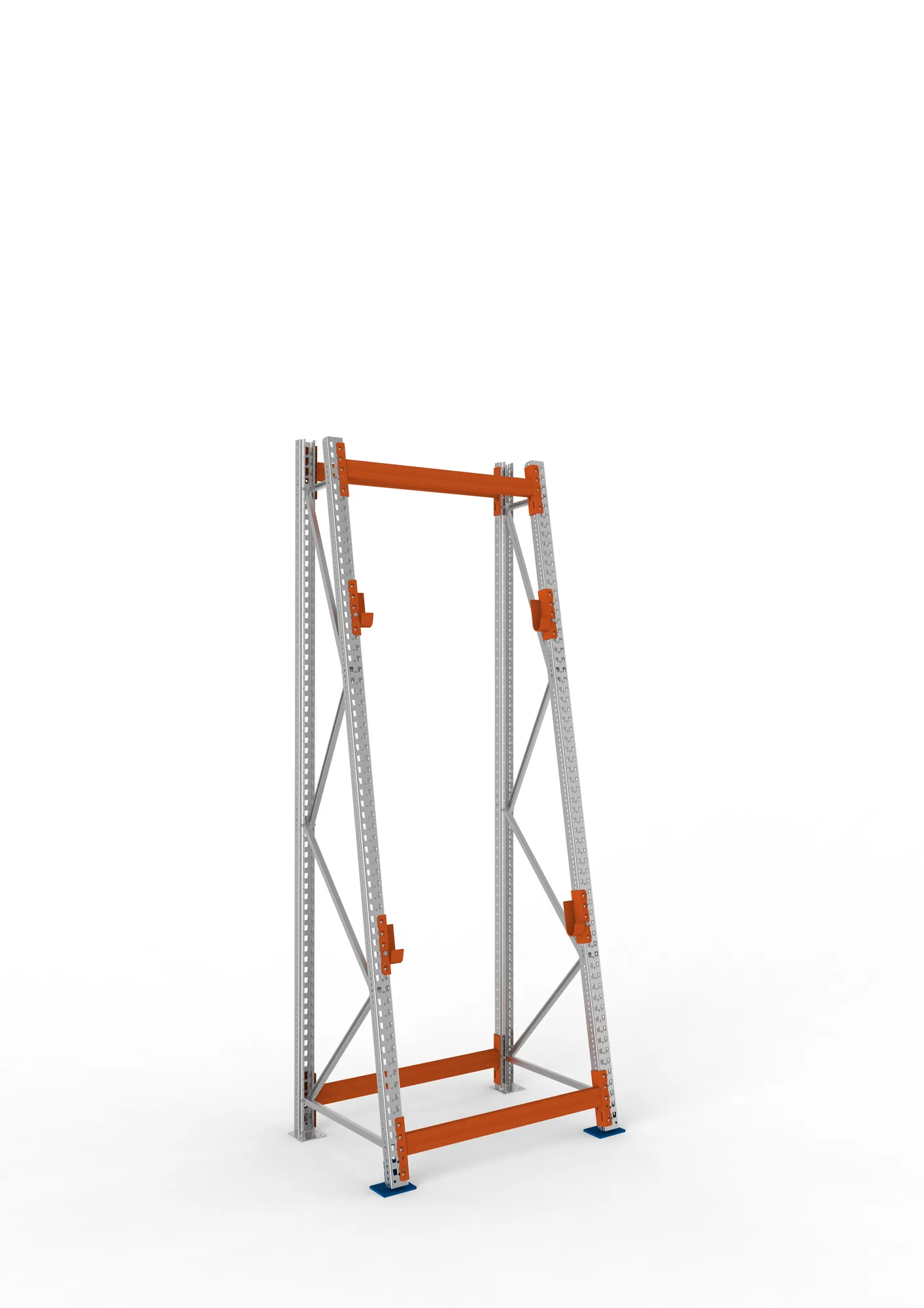META MULTIPAL | Kabeltrommelregal | Grundregal | 3300 x 1100 x 900 mm | Feldlast 1500 kg | 2 Ebenen | Typ 3/A-Ständer | verzinkt