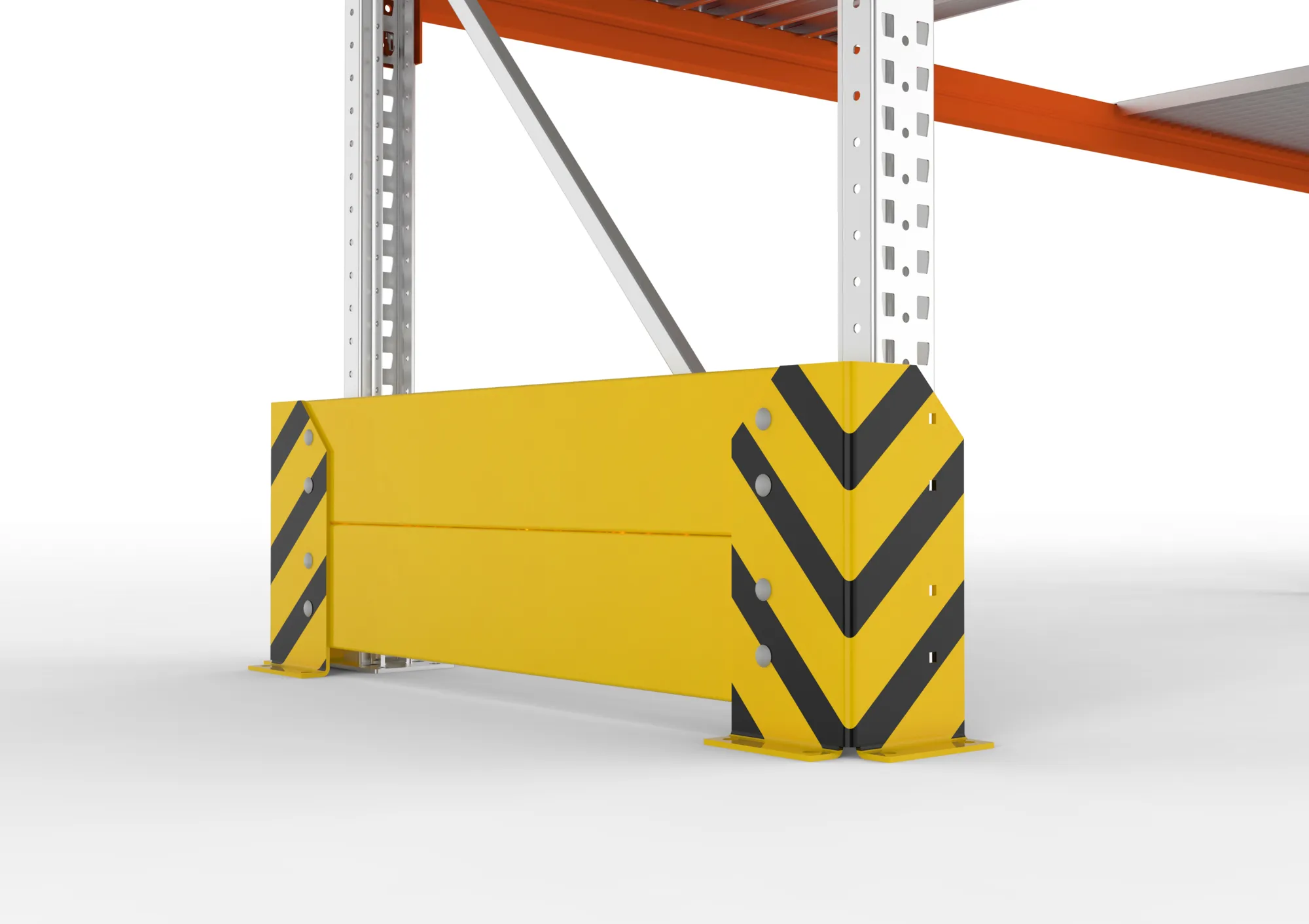 MULTIPAL S safety barrier for rack ends depth 800 single
