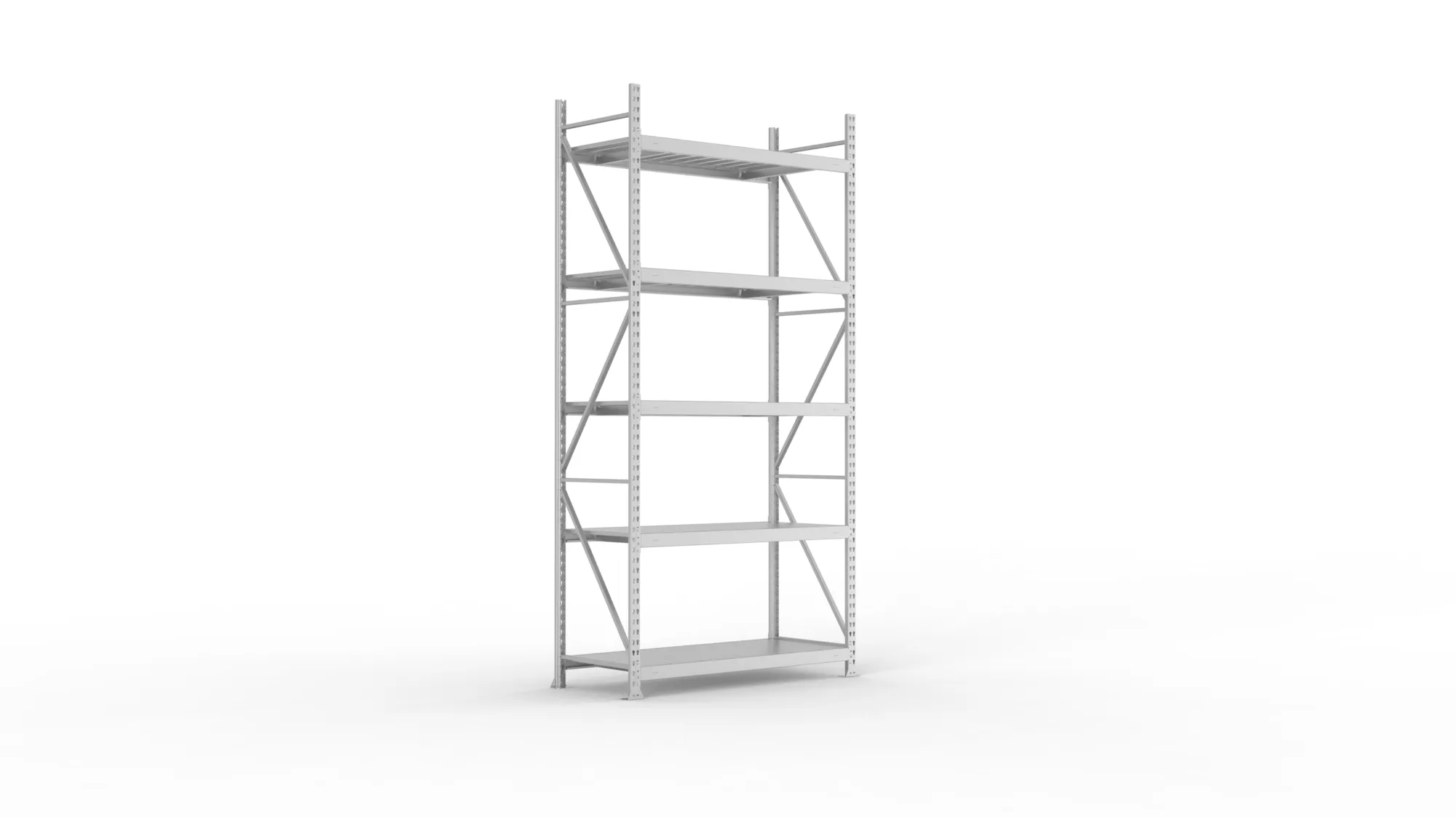META MINI-RACK Weitspannregal | Grundregal | 3000 x 1400 x 650 mm | Fachlast 600 kg | Stahlpaneelböden | 5 Ebenen