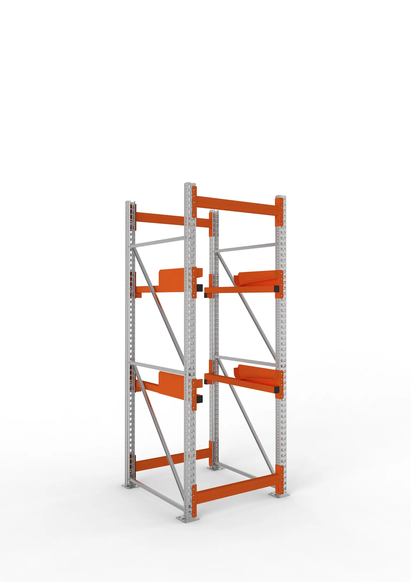 META MULTIPAL | Kabeltrommelregal | Grundregal | 2700 x 900 x 1100 mm | Feldlast 4000 kg | 2 Ebenen | Typ 2 | verzinkt