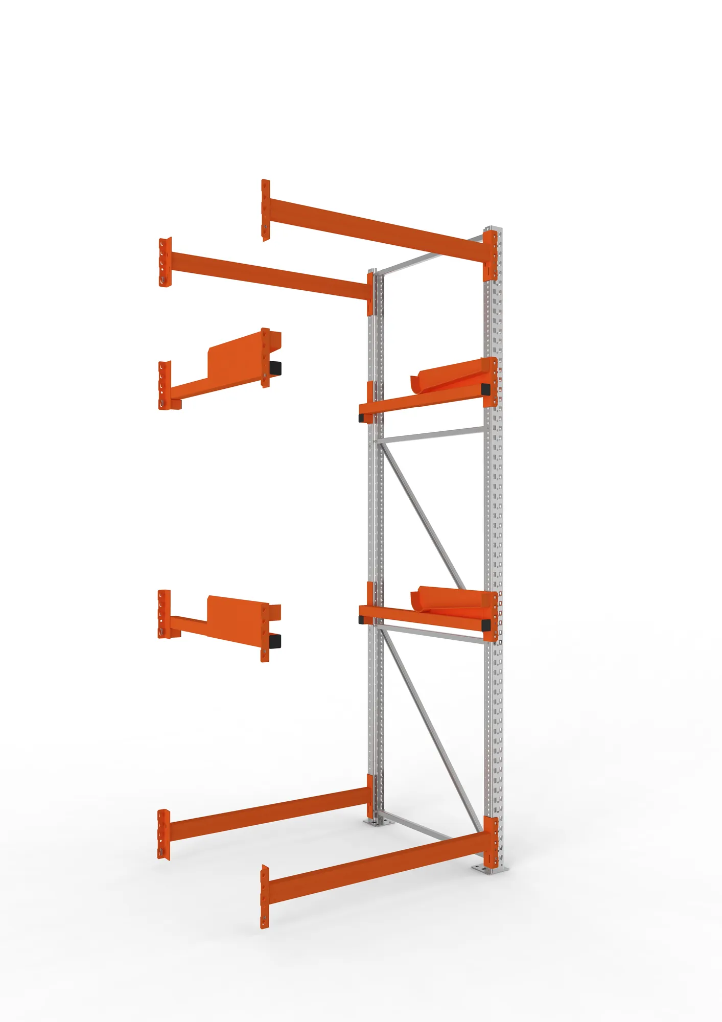 META MULTIPAL | Kabeltrommelregal | Anbauregal | 3300 x 1300 x 1100 mm | Feldlast 4000 kg | 2 Ebenen | Typ 2 | verzinkt