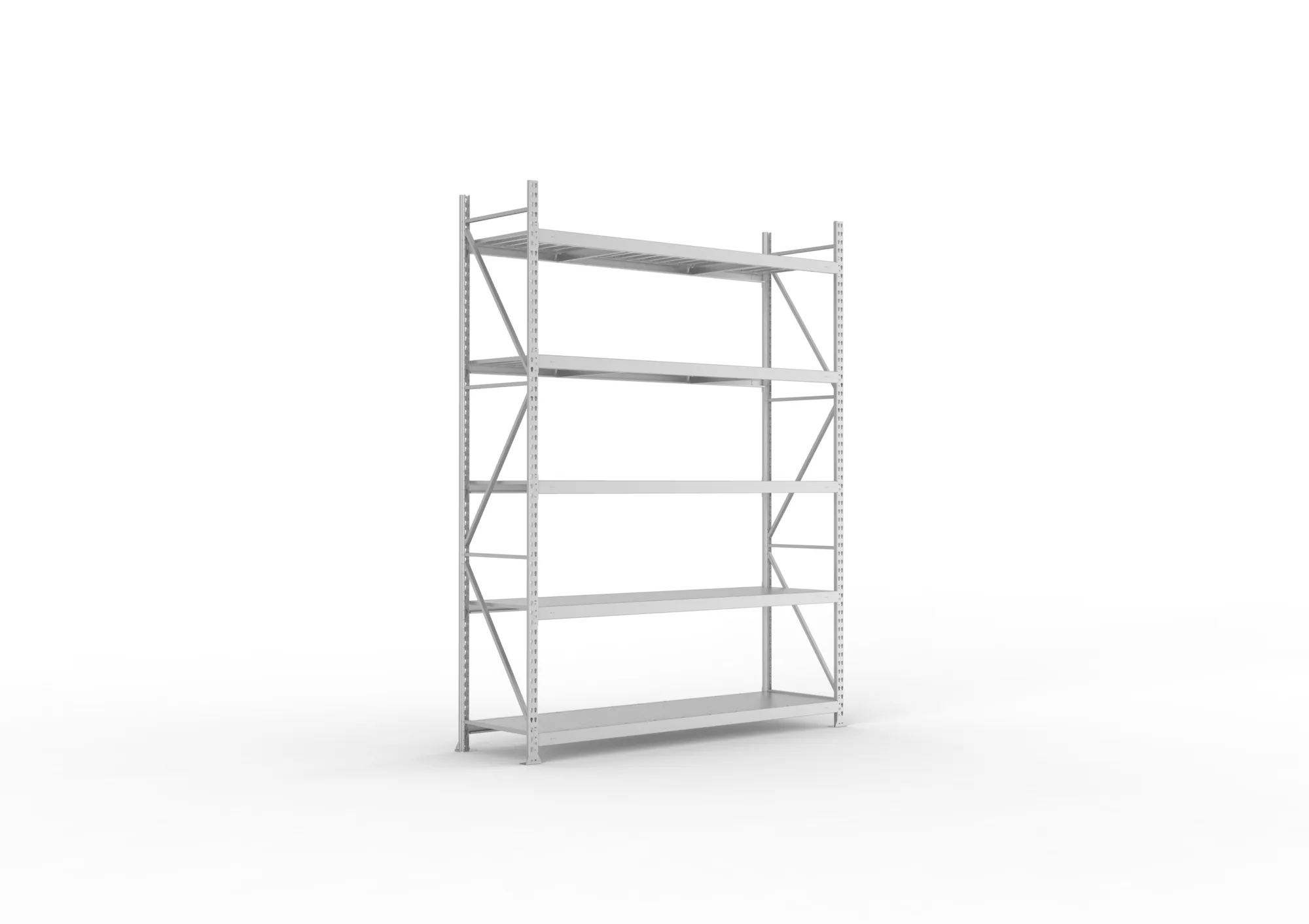 META MINI-RACK Weitspannregal | Grundregal | 3000 x 2200 x 650 mm | Fachlast 600 kg | Stahlpaneelböden | 5 Ebenen