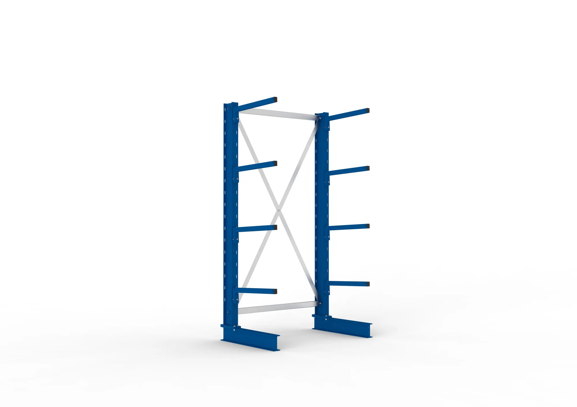 META MULTISTRONG L | Kragarmregal | Grundregal | 2000 x 1000 x 500 mm | Armlast 175 kg | einseitig | 4+1 Ebenen