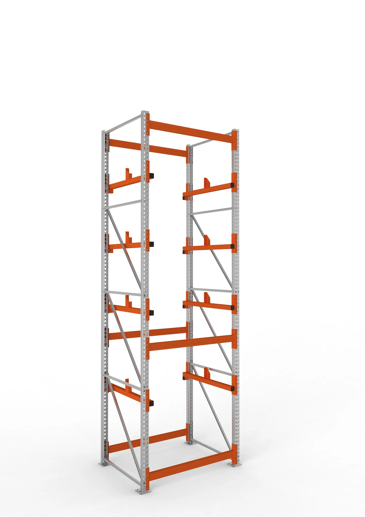 META MULTIPAL | Kabeltrommelregal | Grundregal | 4400 x 1300 x 1100 mm | Feldlast 5500 kg | 2 Ebenen | Typ 1 | verzinkt